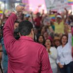 El presidente venezolano, Nicolás Maduro, durante un acto de gobierno ayer en Caracas (Venezuela)