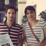 Lagarder Dalciu, falso militante socialista, junto a Teresa Rodríguez, ambos de Podemos