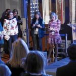 La ministra de Empleo y Seguridad Social, Fátima Báñez, se dirige a los asistentes al acto celebrado en el Palacio de la Bolsa de Madrid