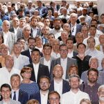 Algunos de los primeros ediles que participaron el sábado en el compromiso con el referéndum independentista