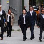 Imagen de archivo de Raúl Romeva, Dolors Bassa, Carles Mundó, Jordi Turull y Josep Rull