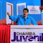 El presidente venezolano, Nicolas Maduro, durante un acto en el Palacio de Miraflores.