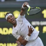 Rafael Nadal en su partido ante Donald Young.