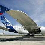 Un A380 en las instalaciones de Airbus en Toulouse