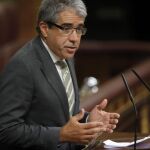 El portavoz del Partit Demòcrata Catalá (PDC), Francesc Homs, durante su intervención.