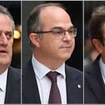 Joaquim Forn, Jordi Turull y Jordi Rull.