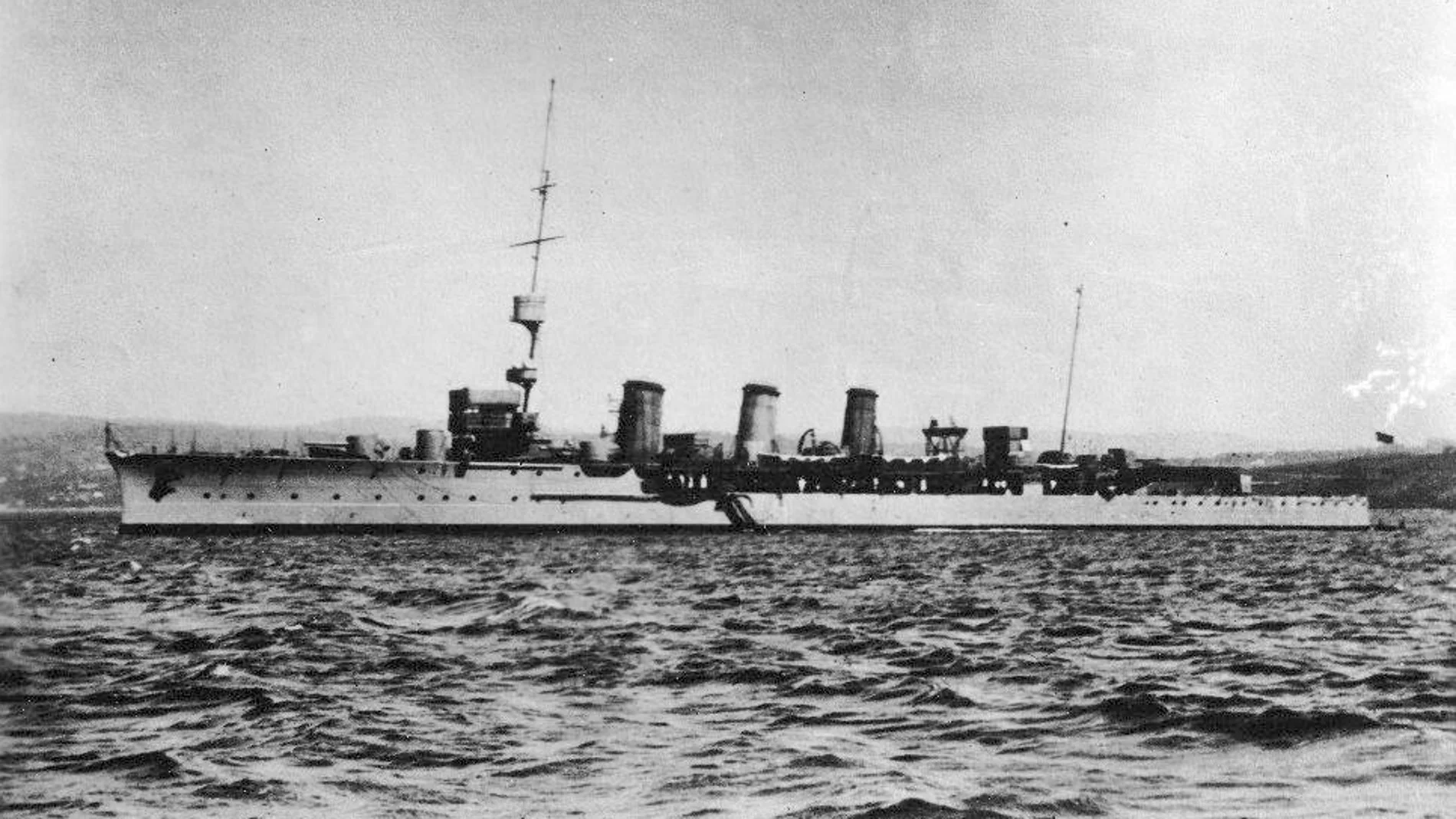 El Méndez Núñez fue un crucero ligero perteneciente a la Armada española/Foto: Casa Moreno