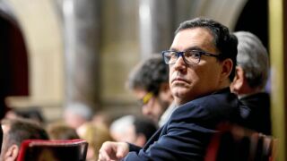 El abogado de Carles Puigdemont, Jaume Alonso Cuevillas, ayer en el Parlament
