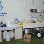 Parte del material intervenido