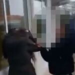 En la imagen, un momento de la agresión.