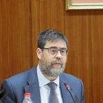 El presidente de la Cámara de Cuentas, Antonio López, en una de sus comparecencias parlamentarias