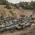 Carros de combate suecos durante unas maniobras. Bezav Mahmod/Försvarsmakten