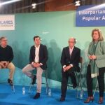 Los ministros andaluces del Gobierno de España, Cristóbal Montoro, Fátima Báñez y Juan Ignacio Zoido