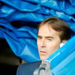 Lopetegui, en el túnel de vestuarios del Bernabéu, en el encuentro contra el Levante/Foto: Efe