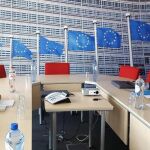 Puig se reunió con el responsable del instrumento europeo de financiación para infraestructuras CEF 2, Alessandro Carano. Al encuentro asistió también el delegado del Consell para la UE, Joan Calabuig