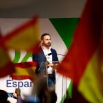 Santiago Abascal, durante un acto electoral