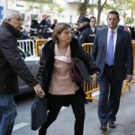 Forcadell, justo antes de entrar a declarar al Tribunal Supremo