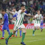 Boudebouz celebra el segundo gol ante el Getafe