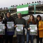 Algunos de los portavoces de la plataforma, entre los que se encuentra Diego Cañamero