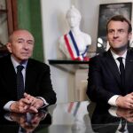 El presidente francés, Emmanuel Macron, junto a su dimitido Ministro de Interior, Gérard Collomb. Foto: Reuters
