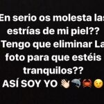 Mensaje de Anabel Pantoja en su stories.