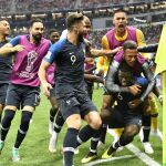 Los jugadores franceses celebran el triunfo ante Croacia.