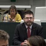 Carlos Sánchez Mato, durante el pleno del Ayuntamiento, celebrado hoy