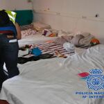 La habitación donde vivían las cinco jóvenes obligadas a prostituirse