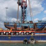 El barco ha sido trasladado de Augusta, en Sicilia, a Venecia, donde será expuesto en la muestra principal, “May You Live In Interesting Times,”
