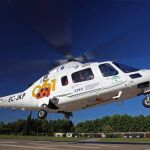 En la imagen, un helicóptero de emergencias sanitarias