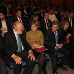 Herrera, Royo-Villanova, García Tejerian, Ángel de las Heras, María José Salgueiro, Óscar Puente y Milagros Marcos, durante la entrega
