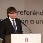 El presidente de la Generalitat, Carles Puigdemont