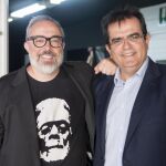 Álex de la Iglesia, junto al responsable de Cultura de la Diputación, Antonio Jesús Rodríguez