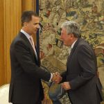 El Rey ha recibido esta mañana en el Palacio de la Zarzuela al diputado de Nueva Canarias Pedro Quevedo