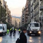 Cortada la Diagonal a causa de la cera de las velas de la ANC