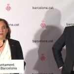 Ada Colau junto al conseller de Interior, Miquel Buch