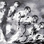 «Secuencia de la caída en el fusilamiento de Federico García Lorca» (1974), de José Caballero