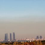 Vista de la capa de contaminación que cubre la ciudad de Madrid