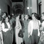 Imagen de 1979 en la Legislatura Constituyente. De izqda a dcha, Carmen Solano Carreras, Juana Arce Molina, María Dolores Pelayo, Elena Moreno González, Dolores Blanco Morenas, MªCarmen García y Soledad Becerril / Efe