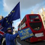 Manifestación contra el "brexit"a las puertas del Parlamento