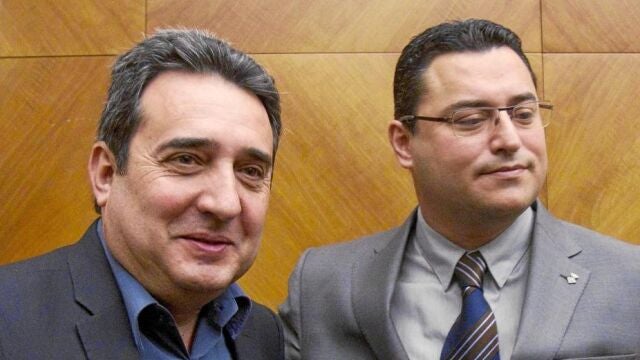 Bustos y el nuevo alcalde de Sabadell, Joan Carles Sánchez