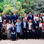 Foto de familia de la candidatura que encabeza Pilar del Olmo