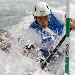 Ander Elosegi durante el descenso