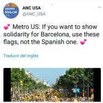 La ANC pide que no se use la bandera de España en las muestras de solidaridad