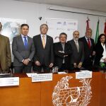 Un momento de la reunión de la Mesa de la Construcción de Sevilla de ayer