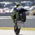 El piloto italiano de MotoGP del equipo Yamaha Valentino Rossi