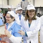La presidenta de la Junta de Andalucía, Susana Díaz, ayer en un acto en Estepa (Sevilla)