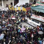 Manifestación el pasado 27 de noviembre para reclamar que la Audiencia no juzgue a los arrestados por la agresión en un bar a dos guardias civiles y sus parejas