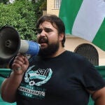 Óscar Reina Gómez, conocido como «El Pancetas», lider del Sindicato Andaluz de Trabajadores