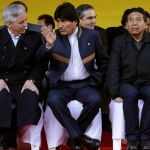 Evo Morales, durante la inauguración de la escuela militar.